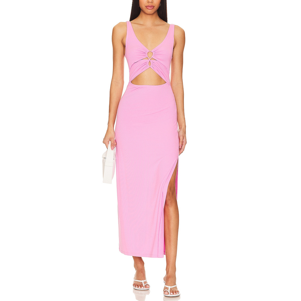 L*Space Pink Cutout Maxi Dress